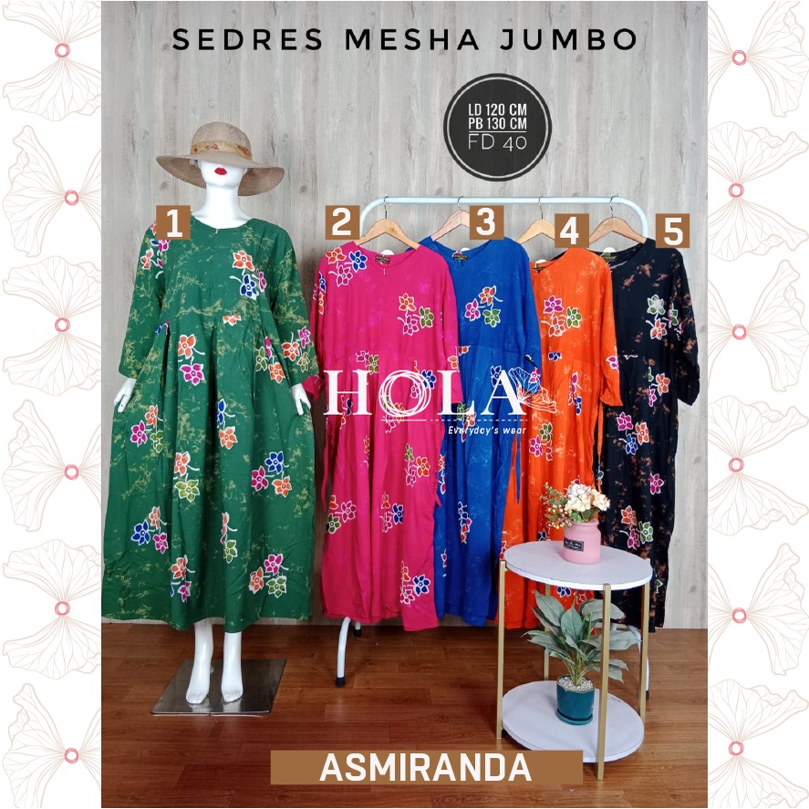 HOLA_FASH | SEKDRES KLOK JUMBO, GAMIS BATIK JUMBO, BATIK ASMIRANDA-MESHAFD40-SO-SASMR03