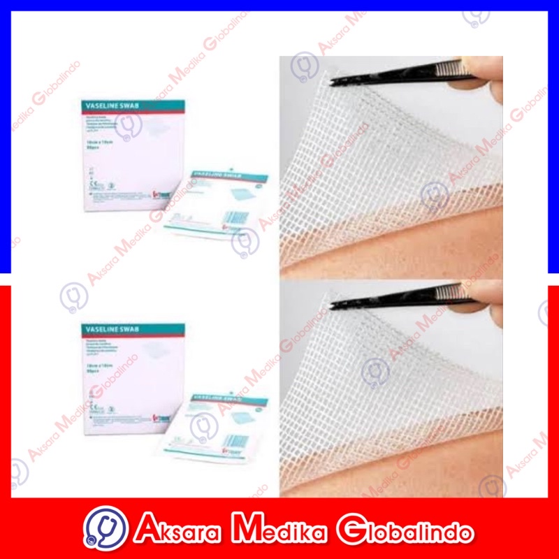 Vaseline Swab Wintuell 10cm x 10cm Pcs Ece Lomatuell Lomatul #AMG