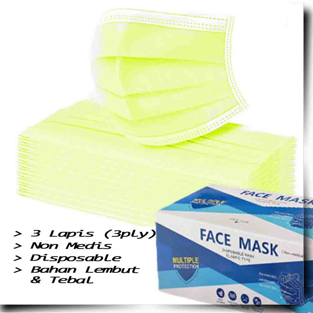 Mkids - Masker Disposable / Surgical Mask / Face Mask 3Ply Non-Medis  Masker Kain SCUBA