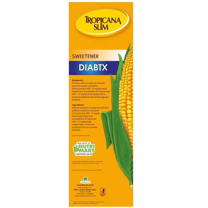 

Fe08774g Twin Pack: Tropicana Slim Sweetener Diabtx (100 Sachet) F3E1F111