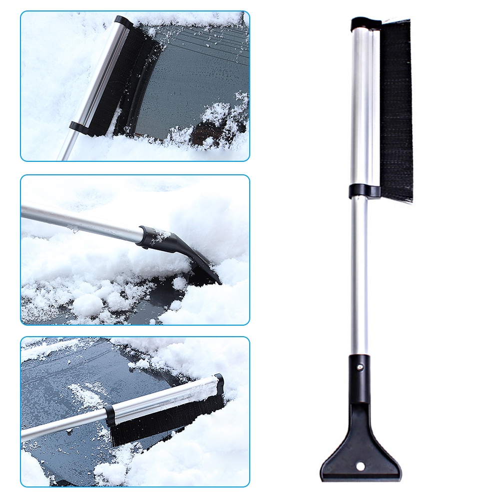 Outdoor Telescopic Snow Brush Ice Shovel Removal Car Defrosting Deicing Scraper Cleaner Tool