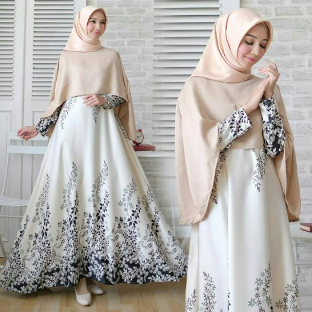 FREYA Gamis maxi dress syari REAL PIC terbaru