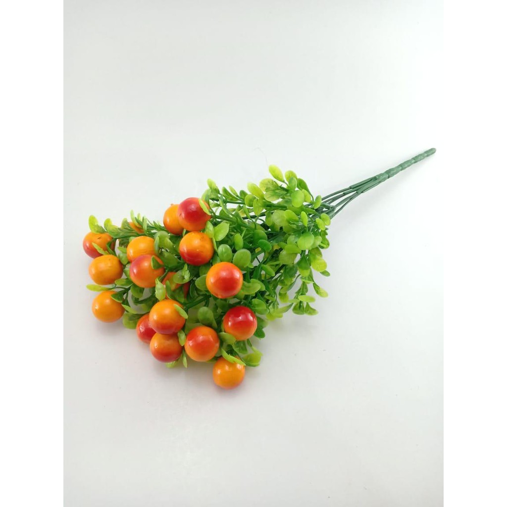 COD BUNGA BUAH BUNGA TANGKAI PLASTIK BUNGA ARTIFISIAL BUNGA PAJANGAN IMITASI BUNGA HIASAN BT9040-TOMAT