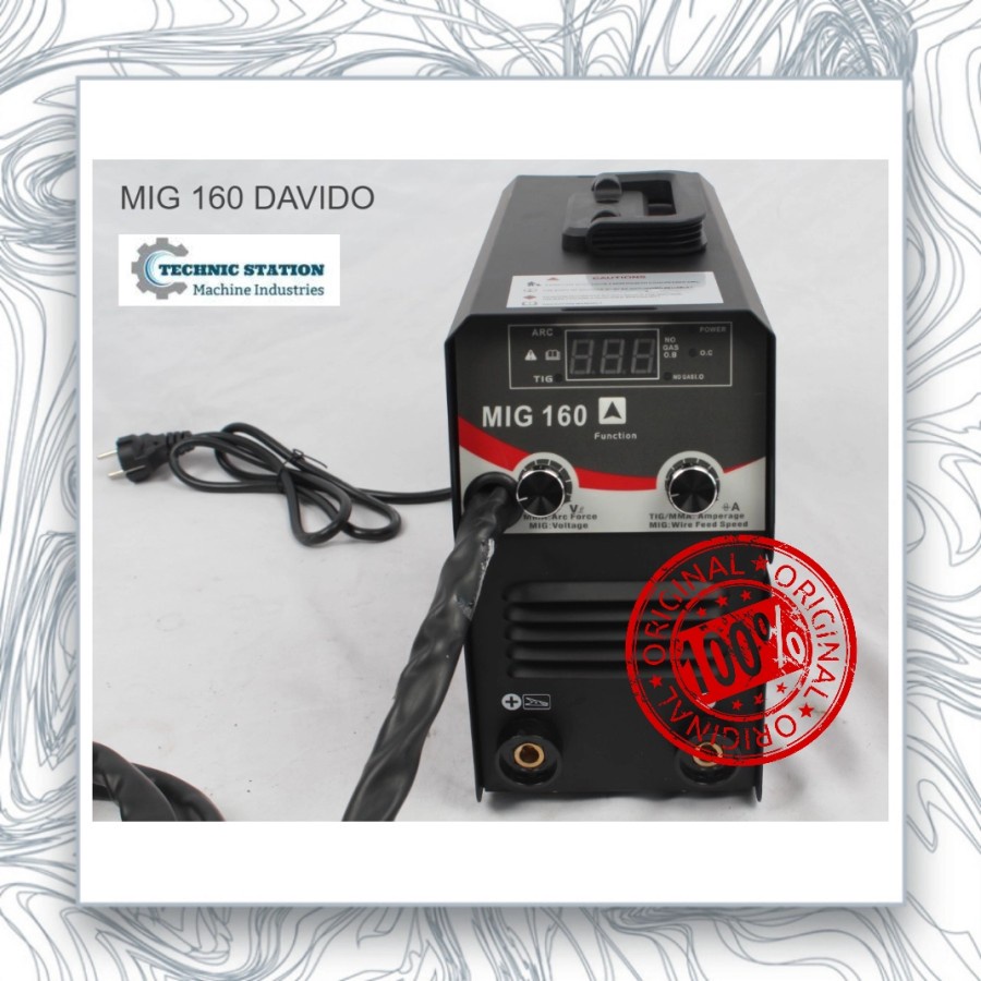 DAVIDO PAZTO Mesin Las MIG 160 CO2 Tanpa Gasless Welding Japan Tech