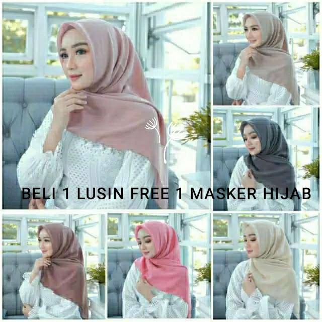  JILBAB  BELLA  SQUARE  HIJAB SEGI EMPAT POLLYCOTTON part 1 