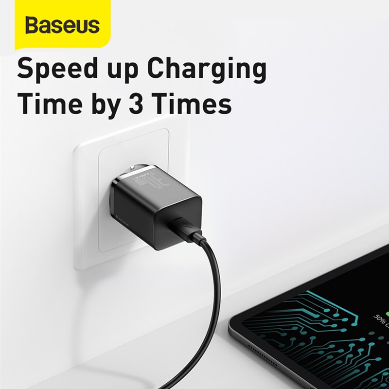 Baseus Kepala Charger Type C PD Quick Charger 30W SAMSUNG XIAOMI PAD