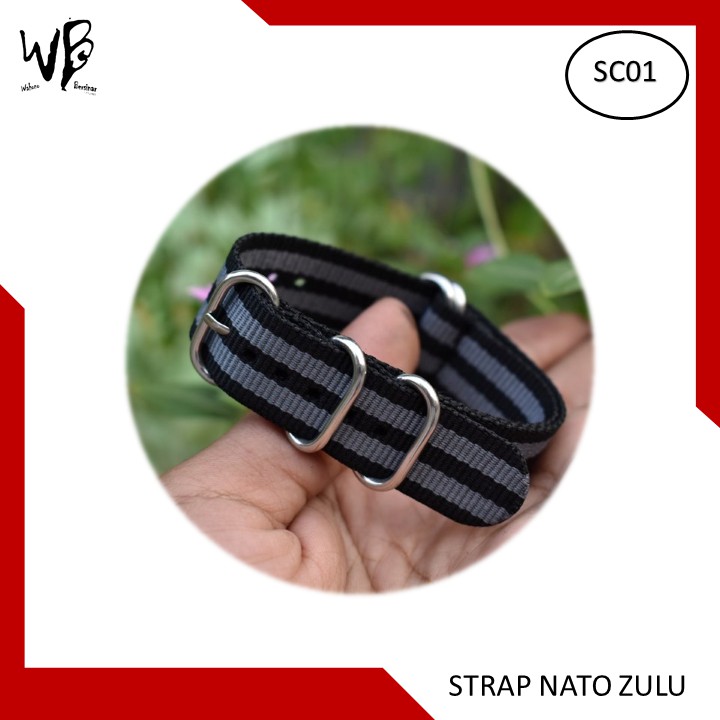 Nato strap tali jam tangan 20mm 22mm 24mm