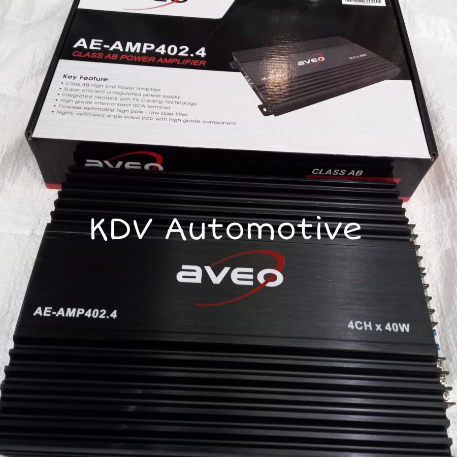 Power 4 Channel Aveo AE-402.4 Amplifier Audio Mobil