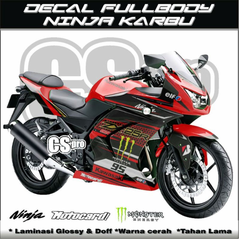 STRIPING DECAL NINJA 250 KARBU FULL BODY/DECAL NINJA 250 KARBU STICKER KAWASAKI NINJA 250