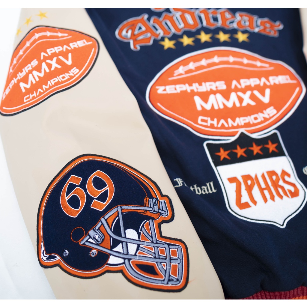 VARSITY JACKET ZEPHYRS SAN ANDREAS FULL BORDIR