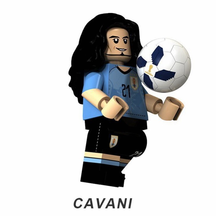 Lego Edison Cavani Bola Uruguay Jersey PSG Strange Luigi