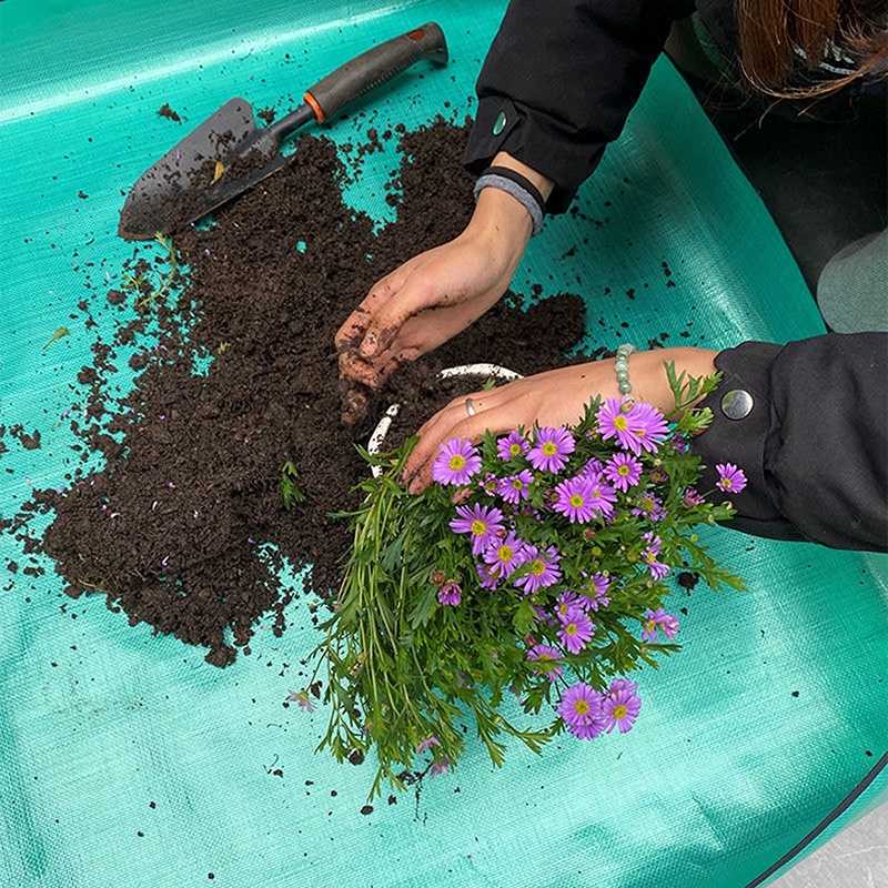 1m*1m Gardening Mat Dapat Potting Mat Digunakan Kembali  Taman Bunga Mat Berkebun Mat Balkon Tanam Mat Berkebun Hijau Tatakan Tanaman Hias Mat