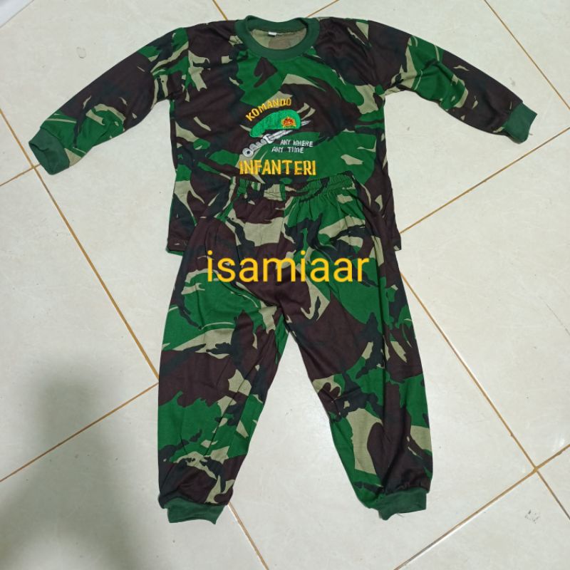 STELAN KAOS ANAK LORENG/TENTARA KECIL/TNI AD