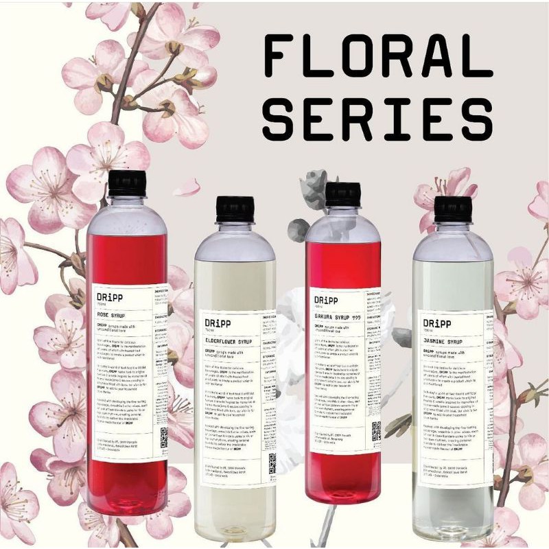 

⭐⭐ Toddler DRiPP Jasmine Rose Elderflower Sakura Syrup - Sirup Bunga Melati Premium