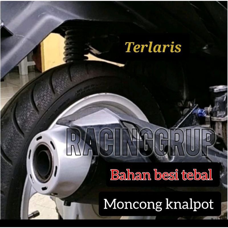 New END MUFFLER END CUP MONCONG KNALPOT VARIO 125 150 BEAT SCOOPY MIO PCX PNP-Silver