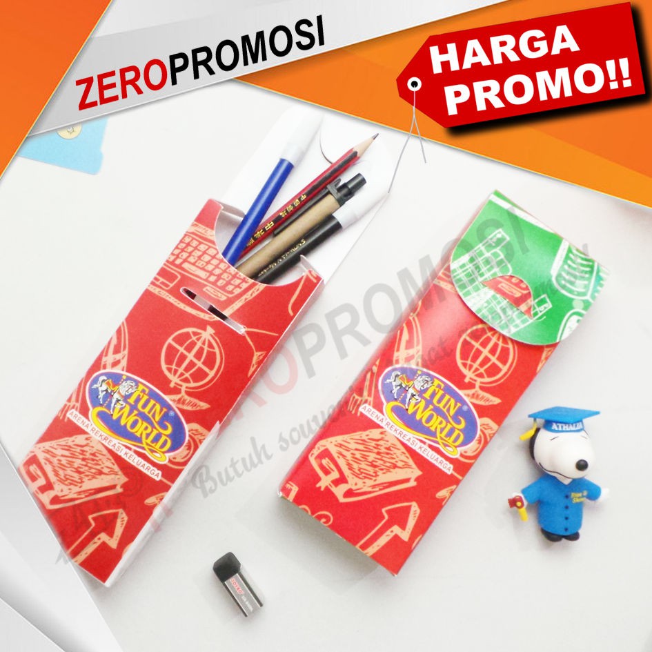 

Souvenir Tempat Pensil Kotak Rakit Bahan Pvc Murah