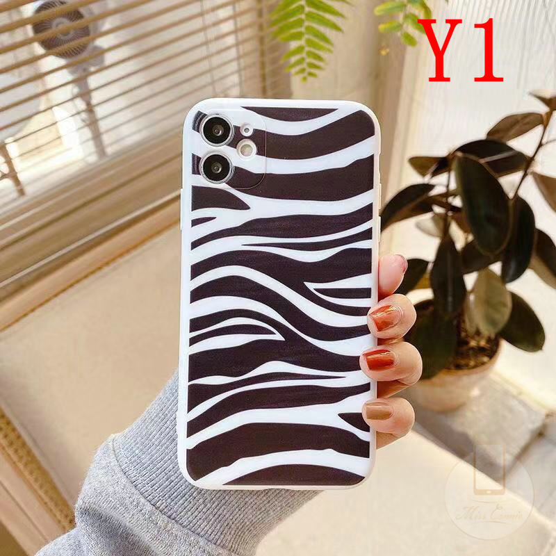 Soft Case Motif Zebra Simpel Untuk iPhone 11 12 13 Pro Max 6 6s 7 8 Plus X XR XS Max SE 2020