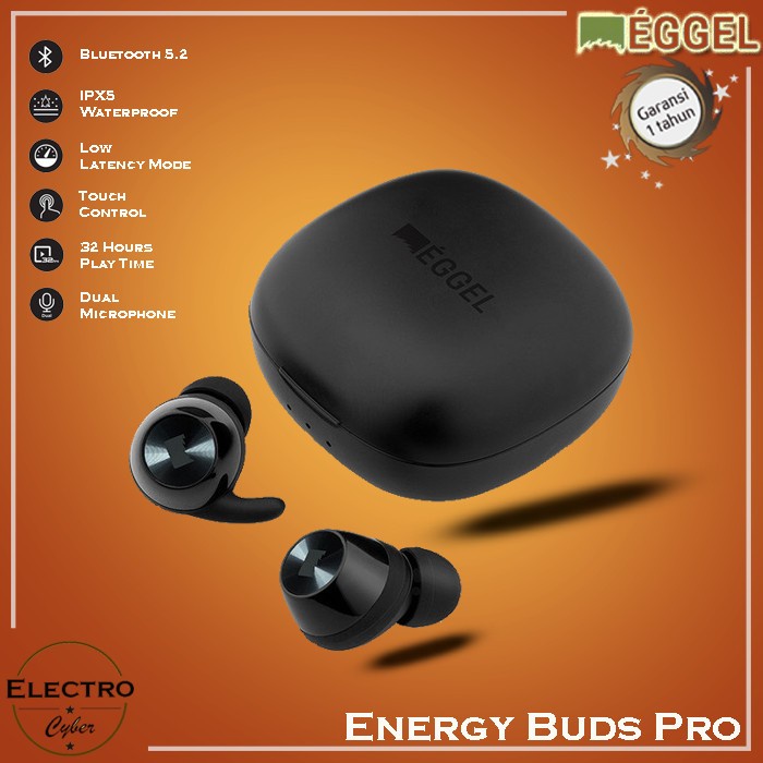 EGGEL ENERGY BUDS PRO APTX TWS BLUETOOTH EARPHONE WITH GAMING MODE