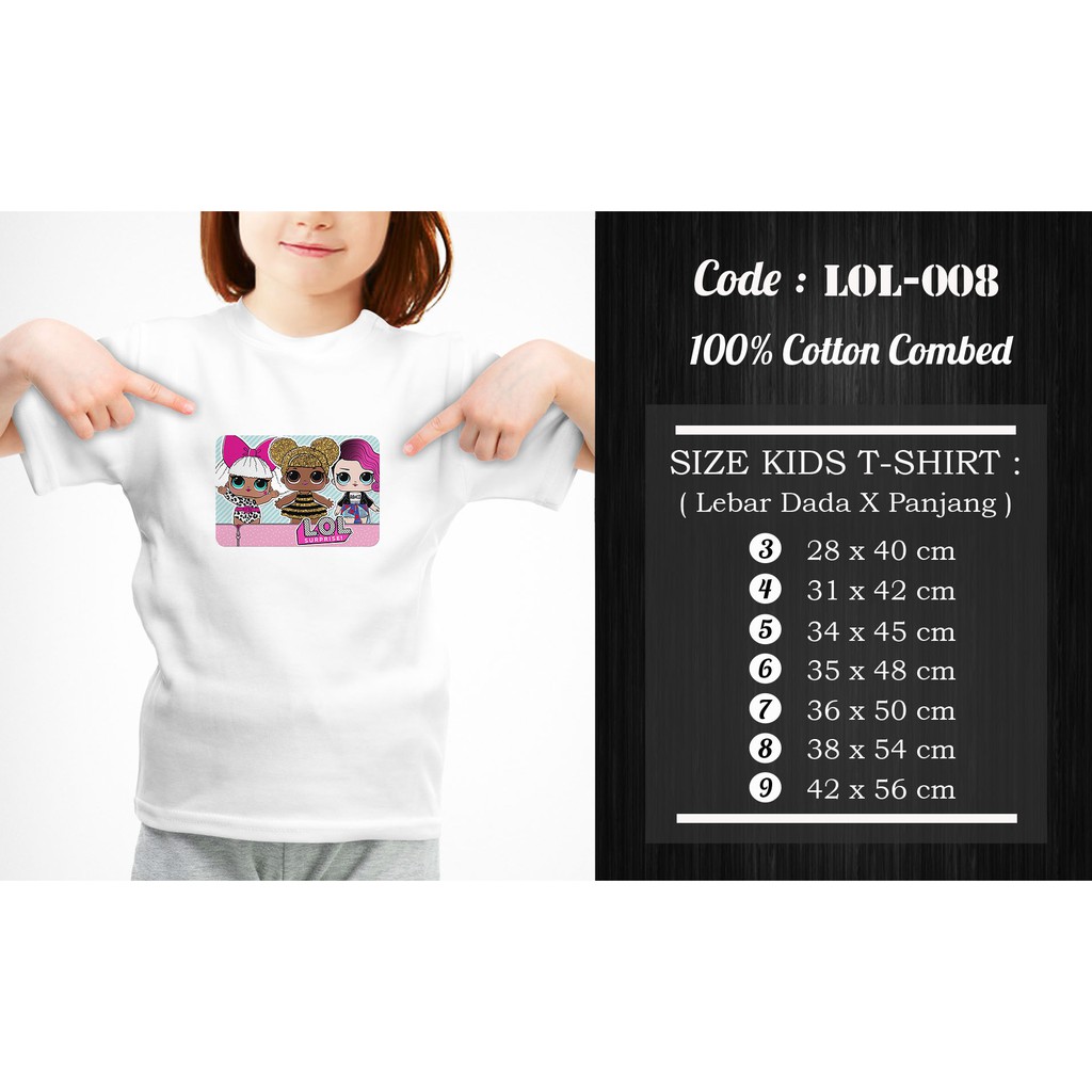 [FREE NAMA !!] Kaos Anak &amp; Family LOL Surprise 100% COTTON PREMIUM