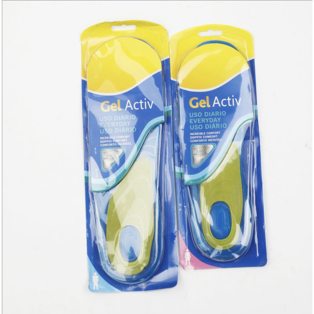 Insole Sepatu Gel Alas Kaki Sport Olahraga Casual Nyaman Empuk Murah Shock Absorber Gel Active