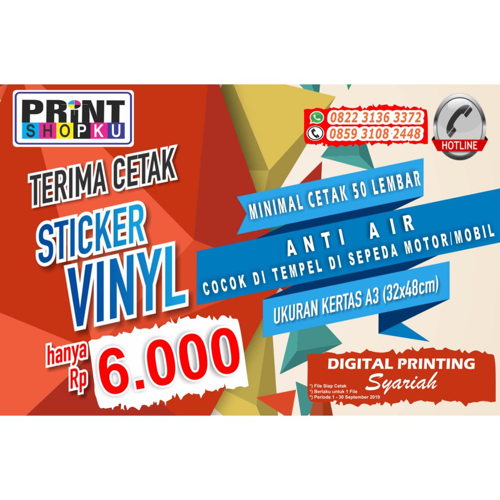 PROMO Cetak Sticker Vinyl