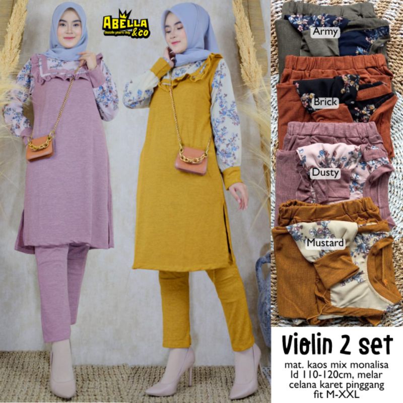 VIOLIN SET ORIGINAL PRODUK BY ABELLA NEW