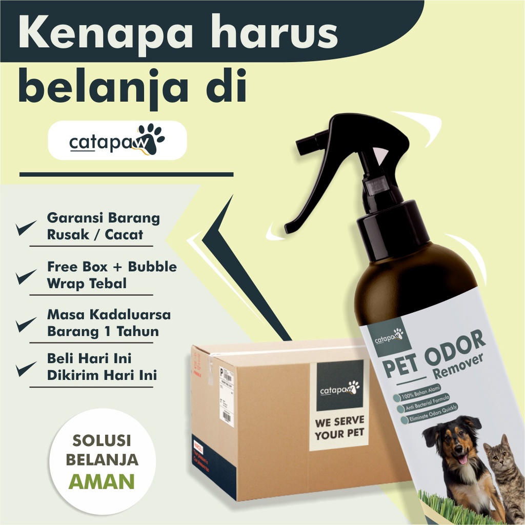 CATAPAW Penghilang Bau Kotoran Kucing Anjing / Pet Odor Remover Penghilang Bau Pesing Pup Pipis Kucing / Pewangi Pasir Gumpal Kucing Cat Litter Box - Aroma Lemongrass