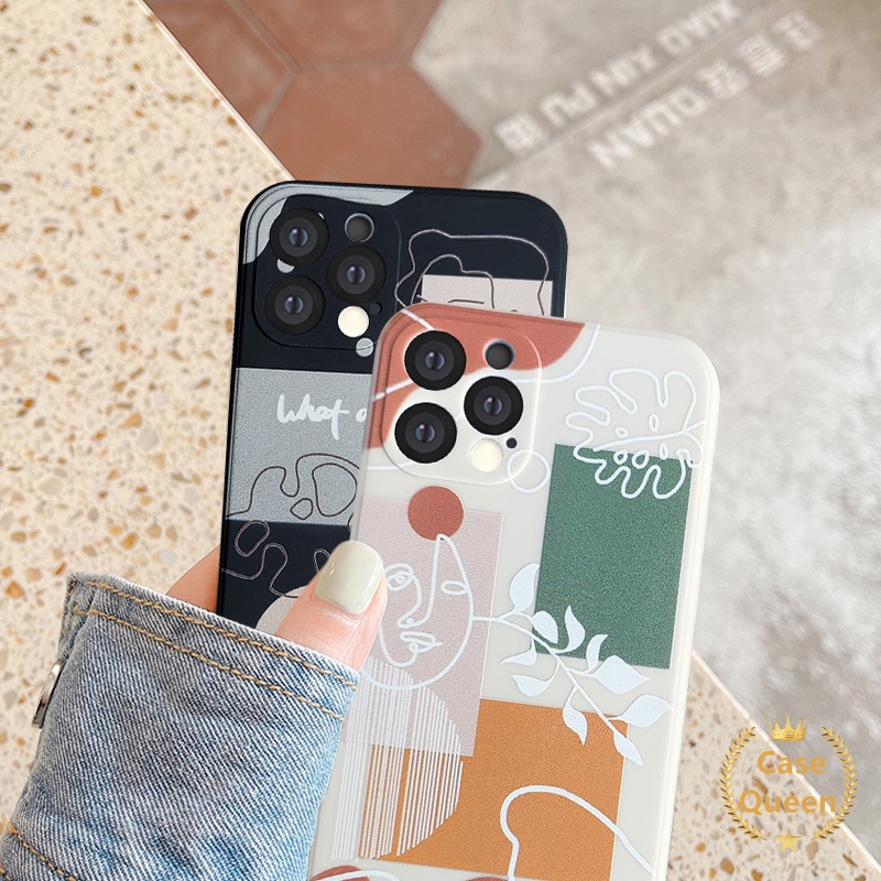 Geometric Abstract Case Vivo Y12 Y15S Y15A Y20s G Y12A Y11s Y20 Y20i Y20S Y20A Y20G Y30G Y21S Y21 2021 Y33S Y31 2021 Y17 Y15 Y11 Y51A Y53S Y50 Y30 Y30i Y53 Y91C Y91 Y93 Y95 Y51 2020 Y12i Y12S Artistic Line Straight Cube Soft TPU Case