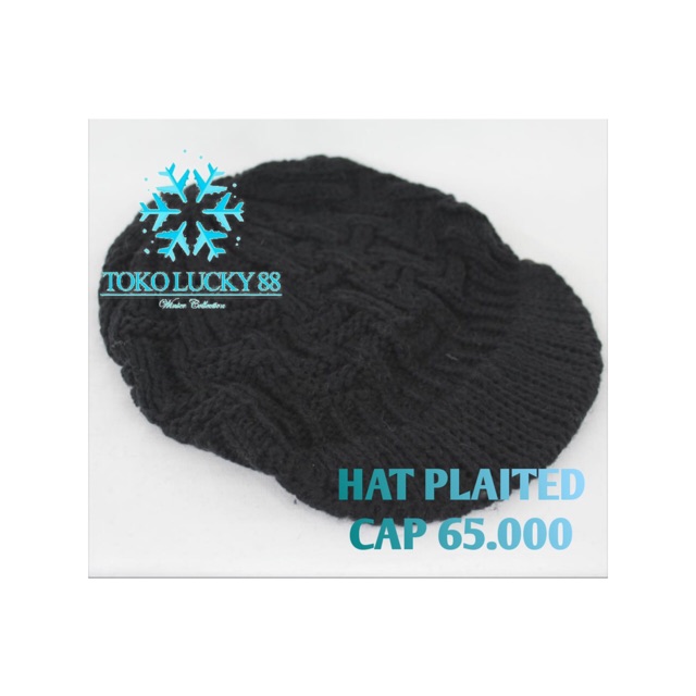 IMPORT Hat Plaited Cap Topi Kupluk Cap Rajut Wool Hat Plaited Cap