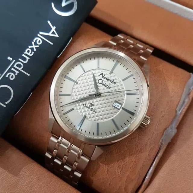 ALEXANDRE CHRISTIE AC8543 AC 8543 GOLD JAM TANGAN PRIA ORIGINAL