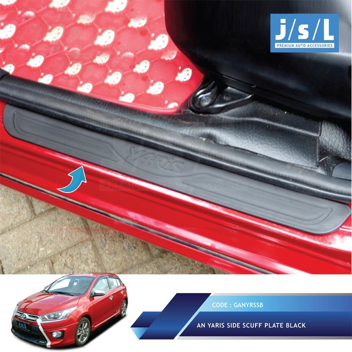 All New Yaris SillPlate Samping/Side Scuff Plate Black