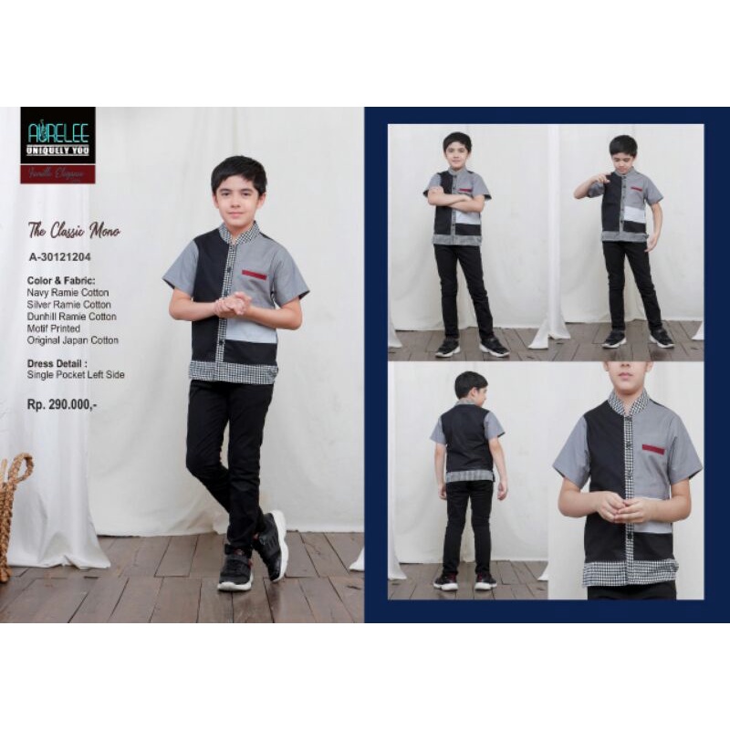 Baju Koko AURELEE Dida's for Kids Gamis Kemeja Muslim Anak Laki Laki
