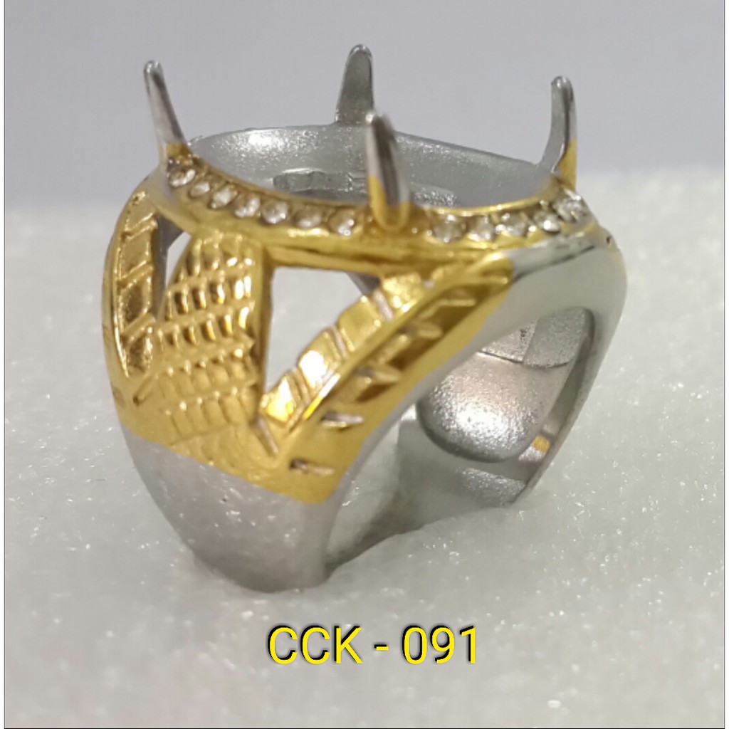 Ring Cincin Titanium Import ikat batu akik per codi DICS 50% cck-091