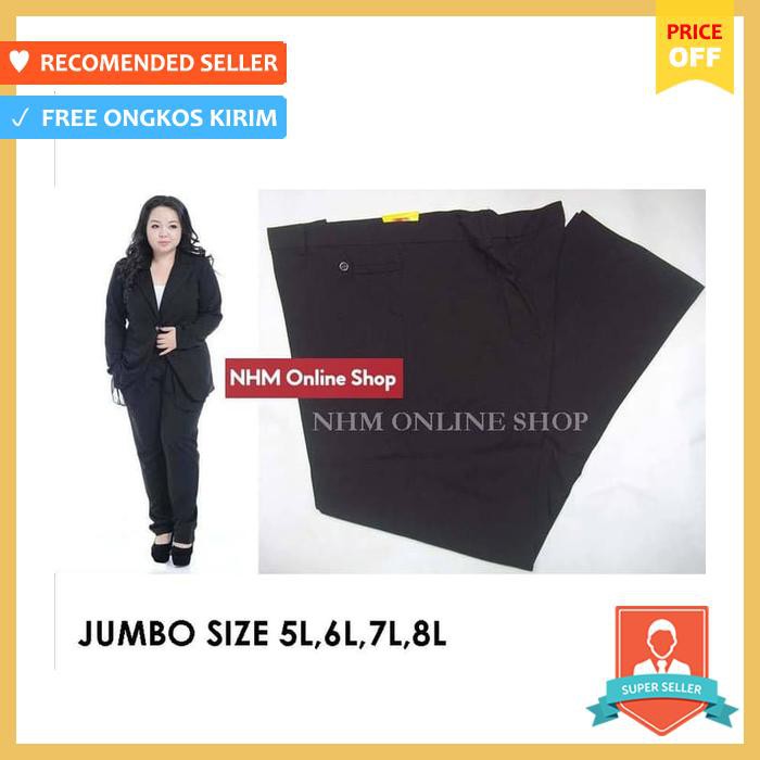 Celana Kerja Jumbo, Celana Big Size, Celana Bahan Wanita