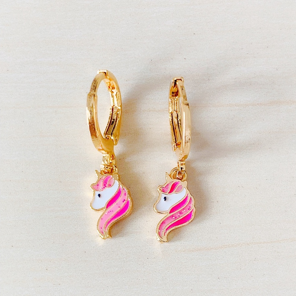 Anting Anak Pegasus Head Pink Gold