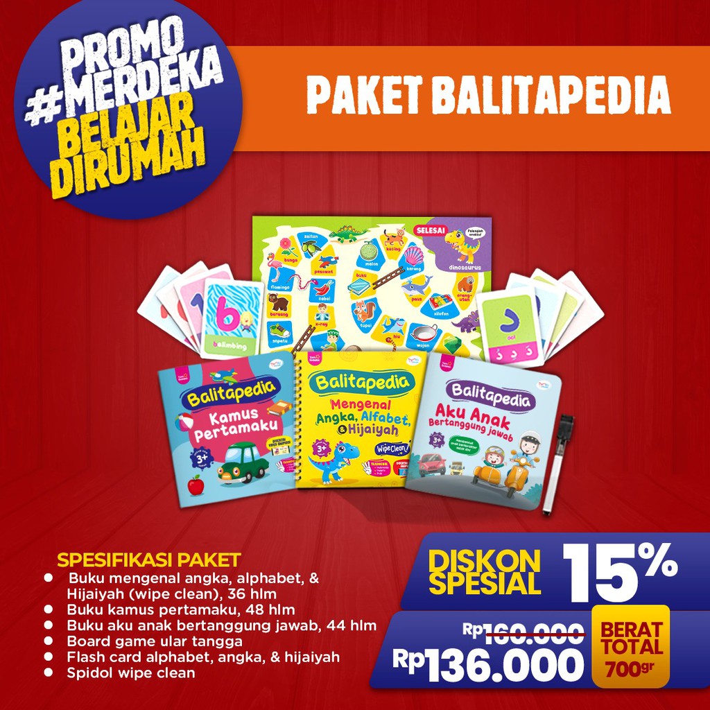 Paket BalitaPedia Buku Bergambar untuk anak usia 3 tahun ke atas