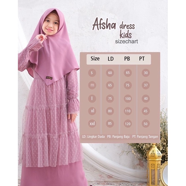 Afsha Dress - Gamis Muslim Anak Perempuan Premium by Riskirich