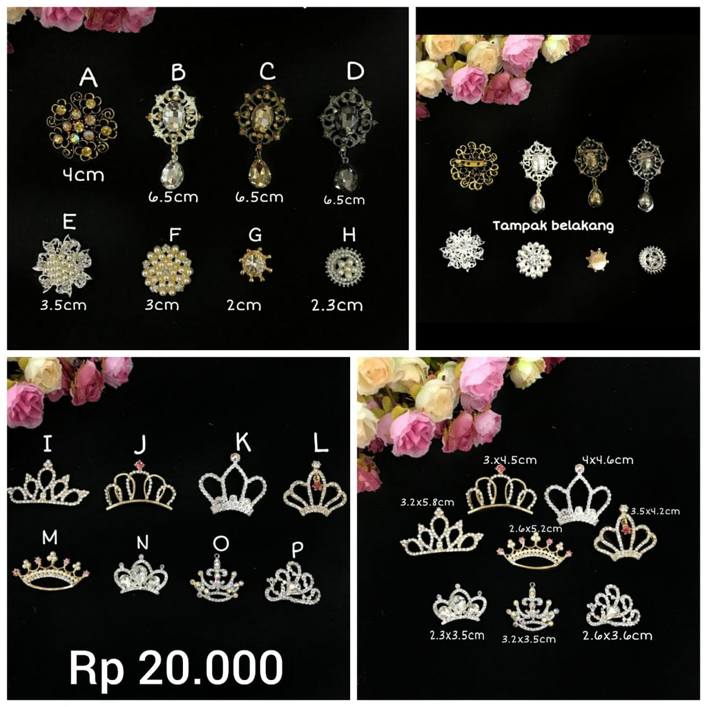 1 BUAH - CHARM MATA MATA | MATA MUTIARA | BAHAN BROSS | APLIKASI JEPIT