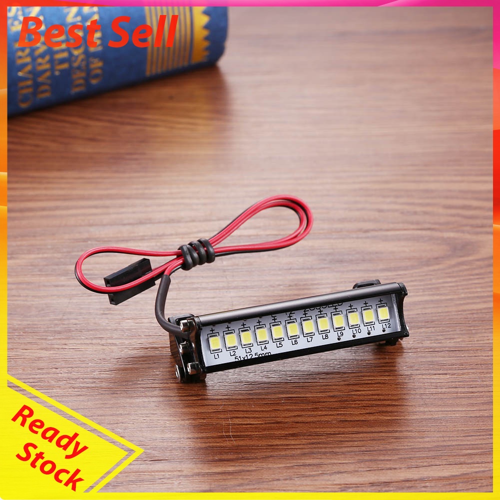 Universal 55mm 12 LED Model Car Roof Light for RC Climbing Car Accessories