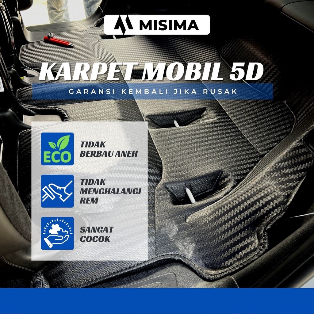 Karpet Mobil 5D Honda BRV 2022 Motif Carbon Premium