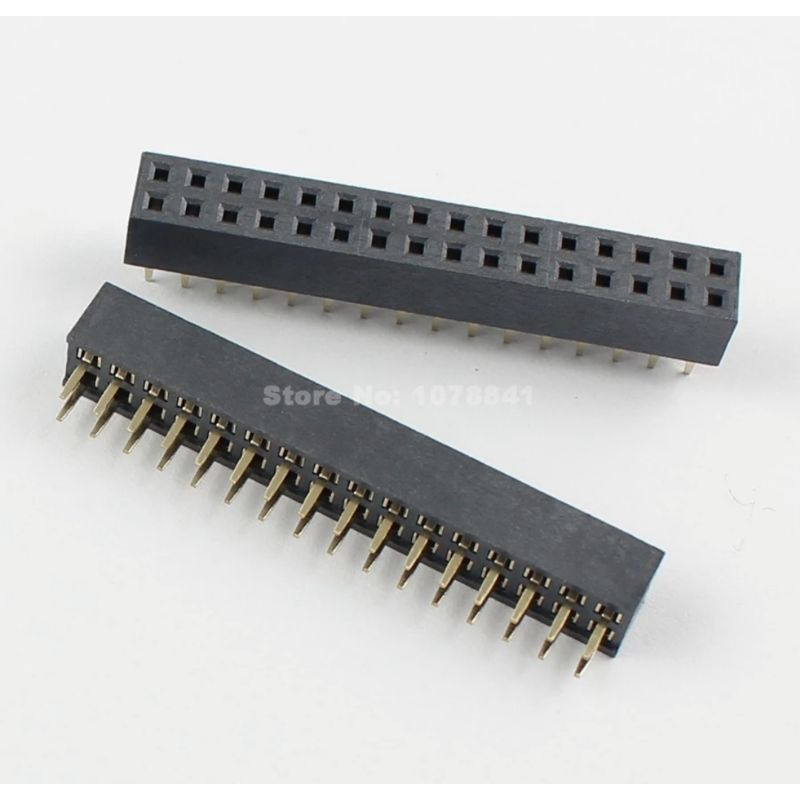 Header Female 2X16 Pin p 32P 2.54mm Double Row Straight 2x16p 2 x 16 dobel