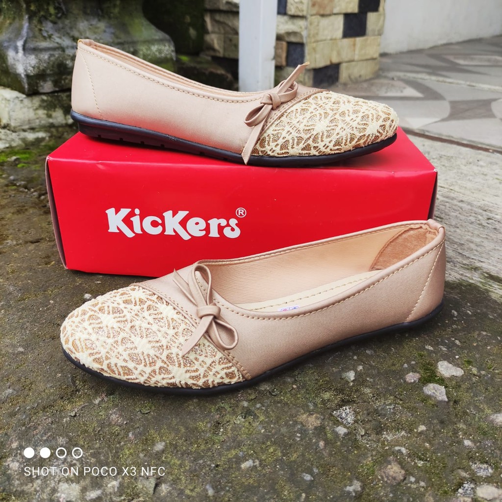 Promo Sepatu Flatshoes Wanita Kickres Murah Brukat Kode BL Broklat