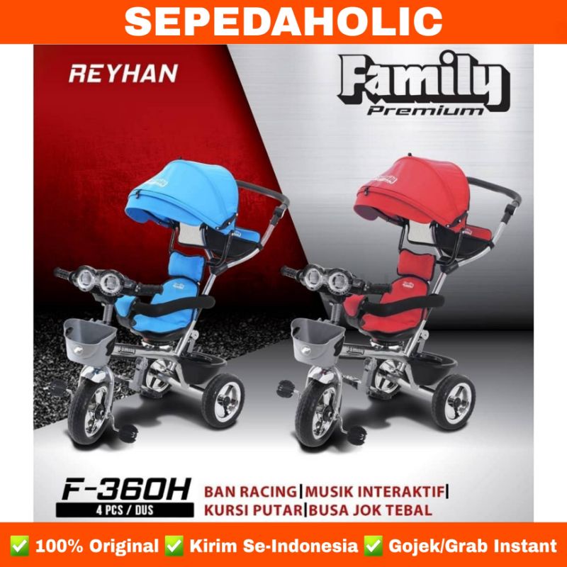 Sepeda Roda 3 Tiga FAMILY PREMIUM F 360 H F-360H REYHAN