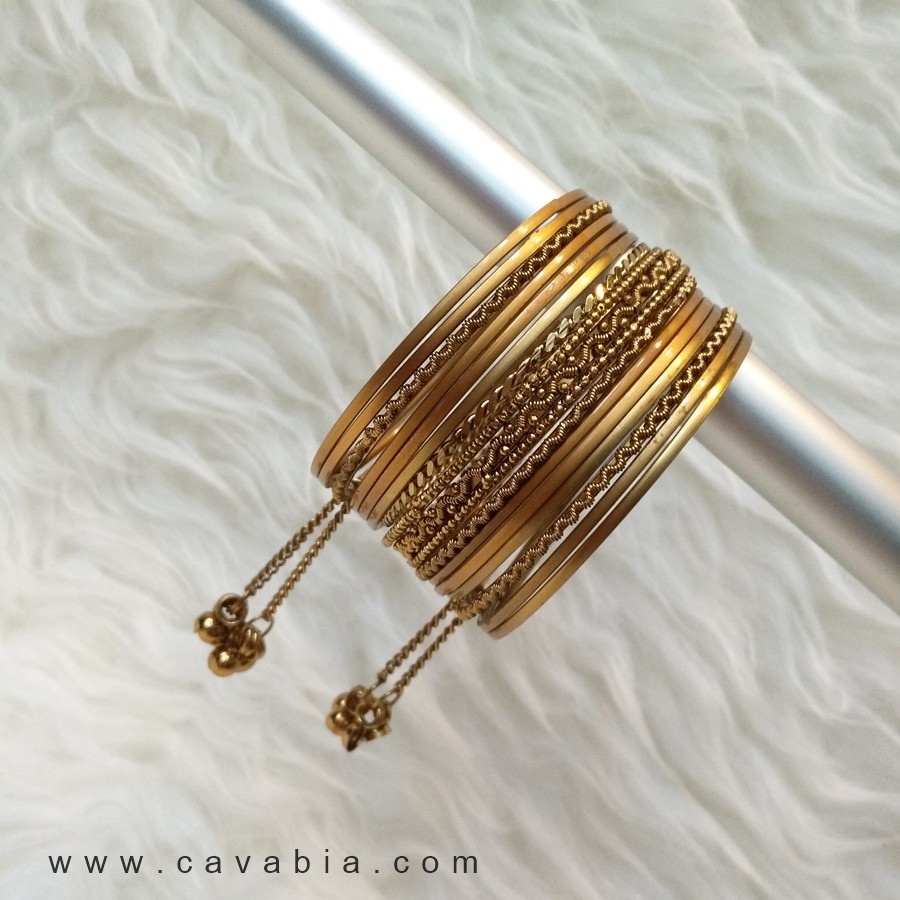 Gelang Keroncong India Perak Bakar - M 084