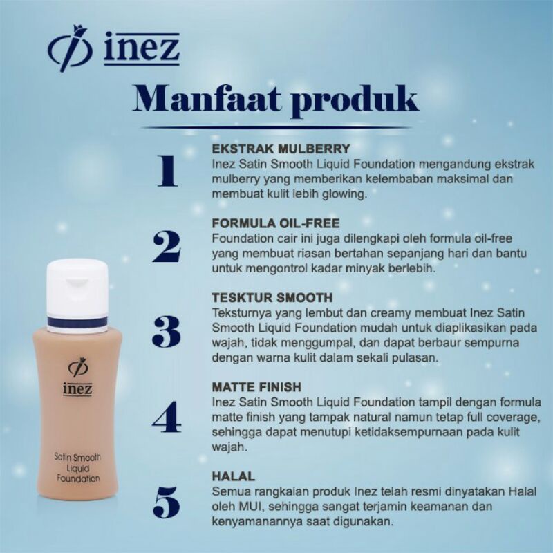 ❤️GROSIR❤️ INEZ Satin Smooth Liquid Foundation