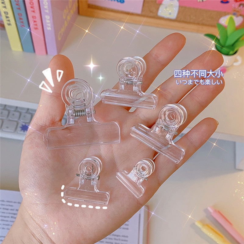 

Transparent Paper Clip Klip Kertas Transparan Lucu Aesthetic School Supplies Alat Kantor