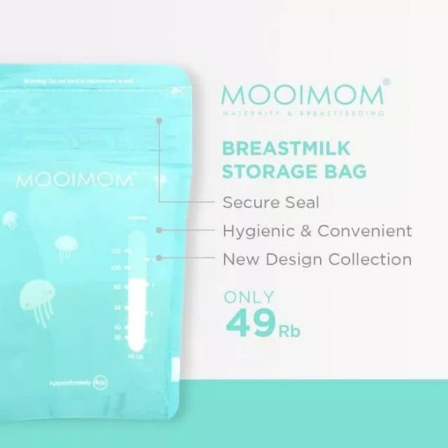 MOOIMOM Kantong ASI  120ml Isi 30pcs Breastmilk Storage Bag ASIP