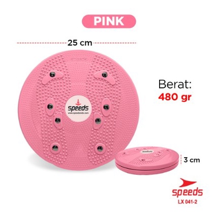 SPEEDS Waist Twisting Kaki Olahraga Rumah Portabel Fitness Pelangsing Perut Paha Pinggul Waist Twisting Terpisah 041-5-TWISTING-2 PINK