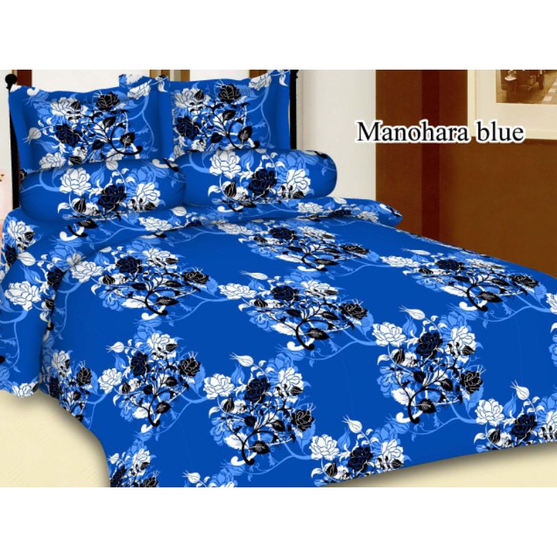 SEPREI HOMEMADE MANOHARA BLUE [180X200] NO.1 [160X200] NO.2 MOTIF BUNGA