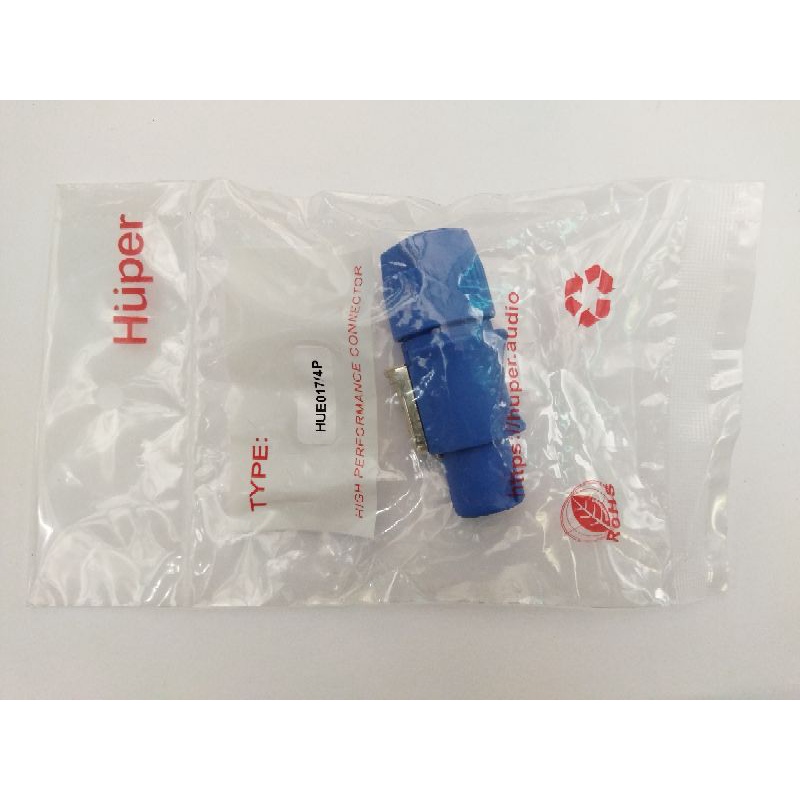 Jek Speakon Jack Speakon Spikon Male Huper HUE017 Biru